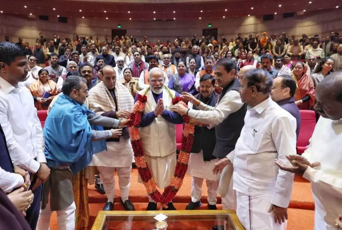 Modi lauds India-US trade deal as game-changer, NDA MPs cheer Modi lauds India-US trade deal as game-changer, NDA MPs cheer