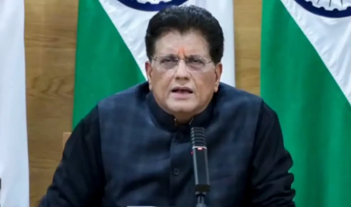 Union Minister Piyush Goyal addresses the media on US-India trade deal Union Minister Piyush Goyal addresses the media on US-India trade deal
