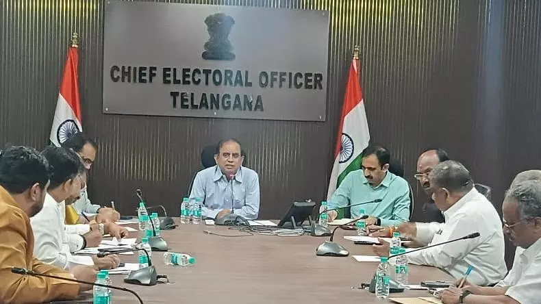 Telangana CEO Reddy meeting representatives of political parties