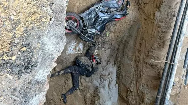 Biker dies after plunging into massive pit dug by Delhi Jal Board