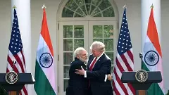 Narendra Modi and Donald Trump in Washington DC