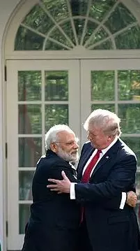 Narendra Modi and Donald Trump in Washington DC
