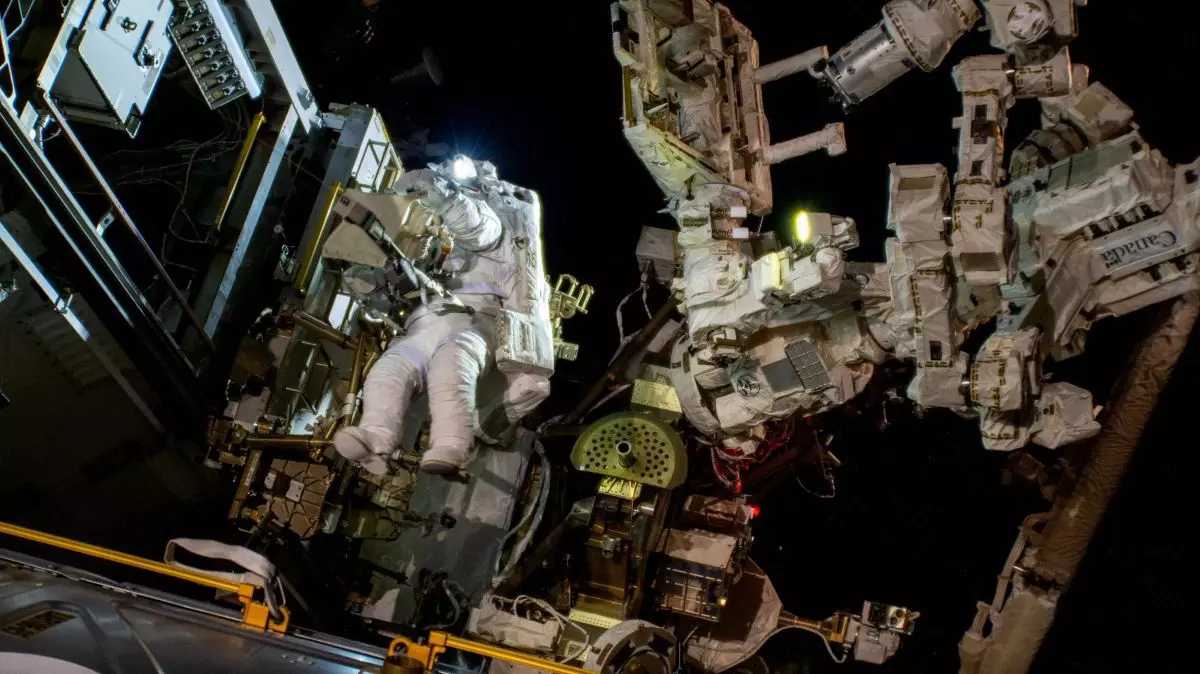 Sunita Williams outside the International Space Station during a spacewalk in 2025. Photo: www.nasa.gov