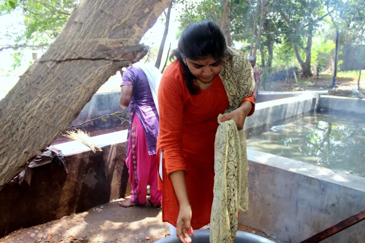 Sangeetha Rajesh recently launched a 5,000 square feet flagship saree shop in Hyderabad’s upscale Banjara Hills, with a stock of over 15,000 sarees. Yet, she sees the store as just an extension of her online brand. Photo: By special arrangement
