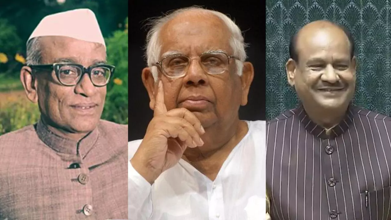 Neelam Sanjiva Reddy, Somnath Chatterjee and Speaker Om Birla