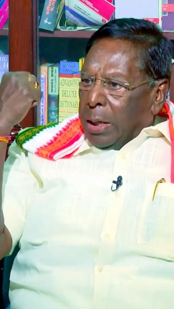 V Narayanasamy blames Centre for Puducherry statehood delay V Narayanasamy blames Centre for Puducherry statehood delay
