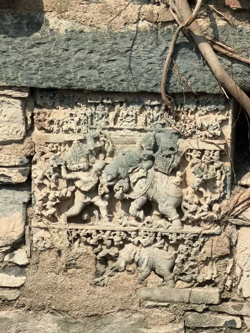 A piece of old stone carving. Photo: By special arrangement A piece of old stone carving. Photo: By special arrangement