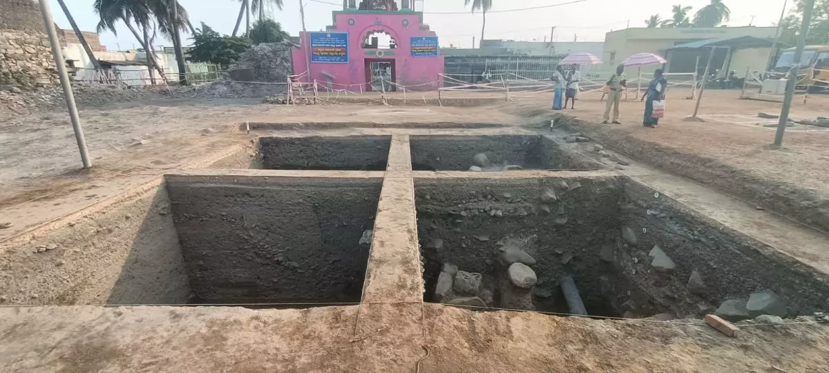 One of the excavation sites at Lakkundi. Photo: By special arrangement One of the excavation sites at Lakkundi. Photo: By special arrangement