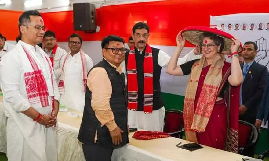 Priyanka Gandhi in Assam Priyanka Gandhi in Assam