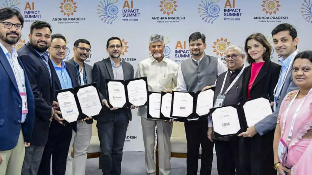Andhra Pradesh CM Chandrababu Naidu at India AI Impact Summit 2026