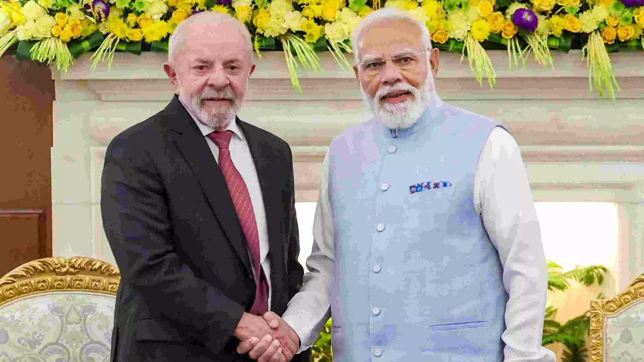 Prime Minister Narendra Modi with Brazilian President Luiz Inacio Lula da Silva Prime Minister Narendra Modi with Brazilian President Luiz Inacio Lula da Silva