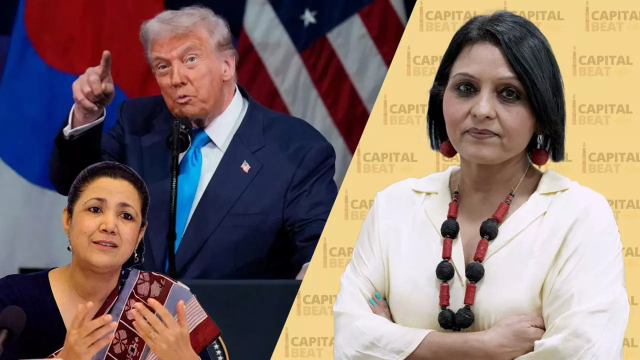 Former US President Donald Trump speaks to reporters after the US Supreme Court struck down his reciprocal tariff order, raising questions about India-US trade negotiations.