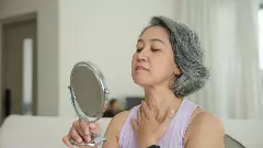 Asian adult people middle age old woman