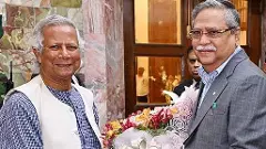 Muhammad Yunus (left), Mohammed Shahabuddin