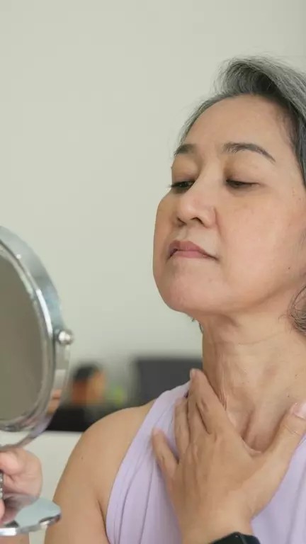 Asian adult people middle age old woman