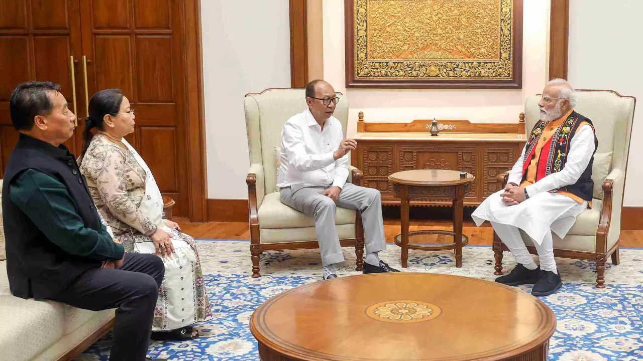 Narendra Modi, Khemchand Singh, Manipur deputy CMs Narendra Modi, Khemchand Singh, Manipur deputy CMs