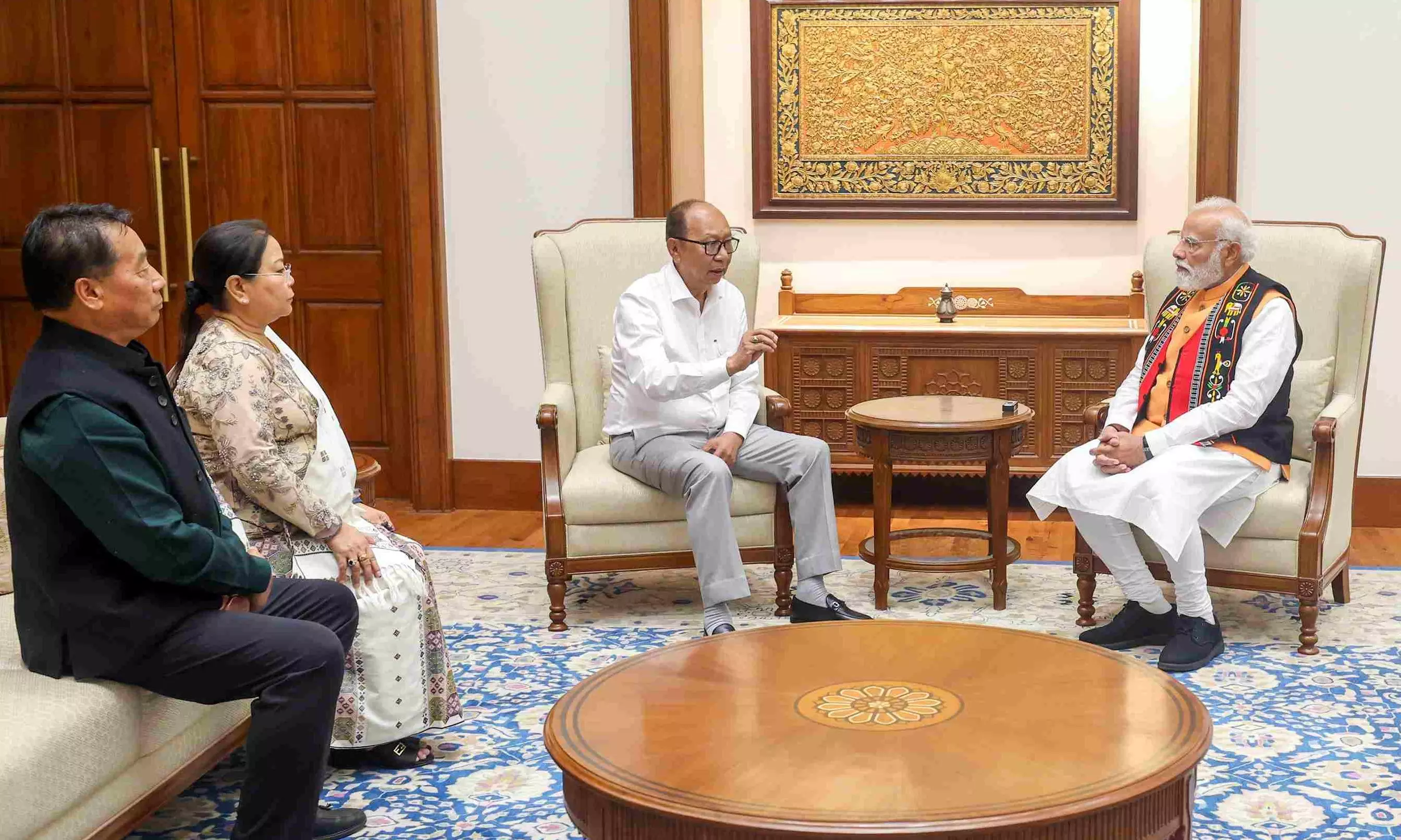 Narendra Modi, Khemchand Singh, Manipur deputy CMs Narendra Modi, Khemchand Singh, Manipur deputy CMs