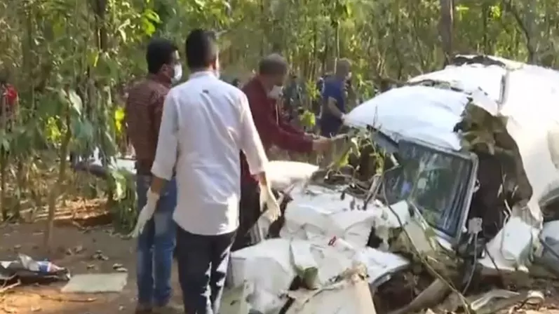 Air ambulance crash in Jharkhand