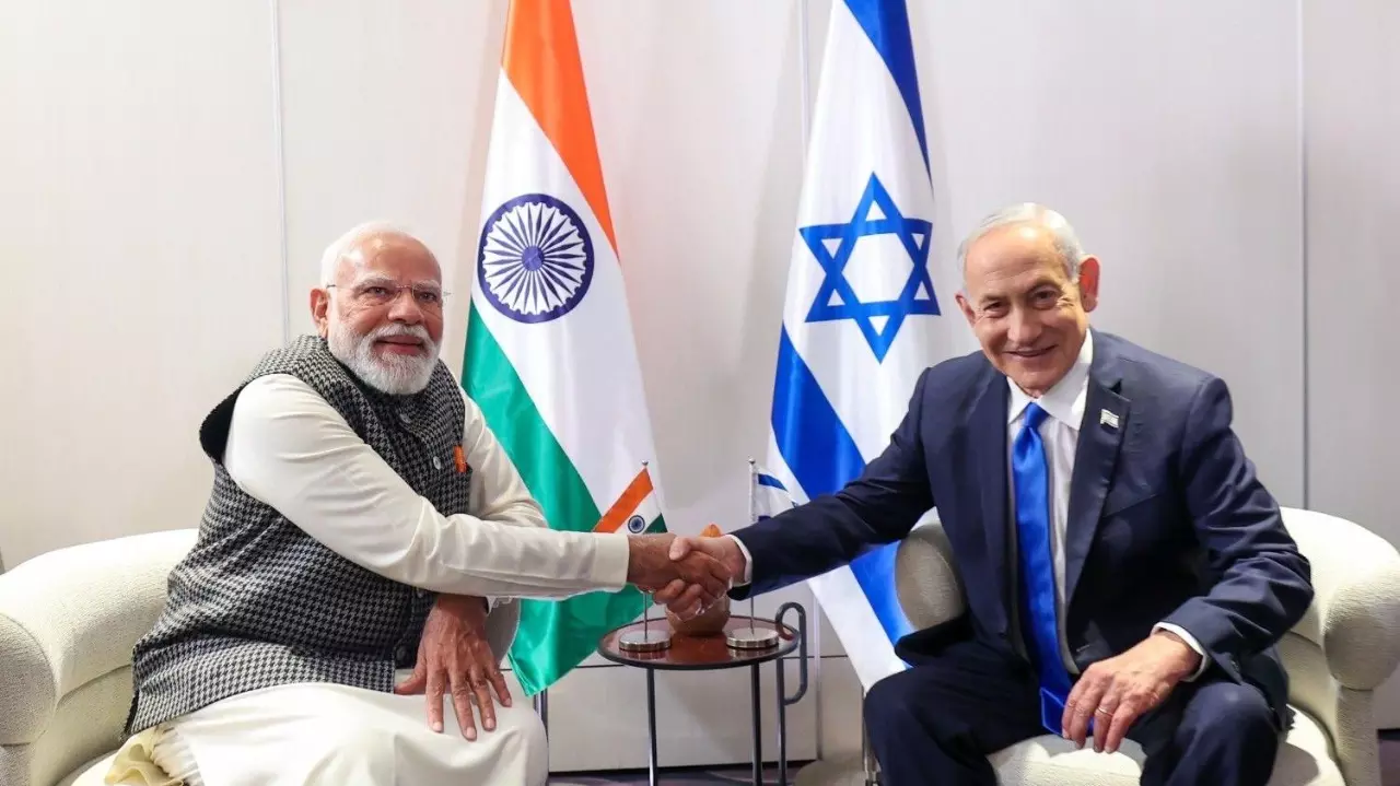 PM Narendra Modi and Israel PM Benjamin Netanyahu