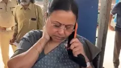 Veena George injured during KSU protest at Kannur station, misses train