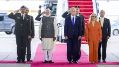 PM Modi, Israeli PM Netanyahu and his wife Sara