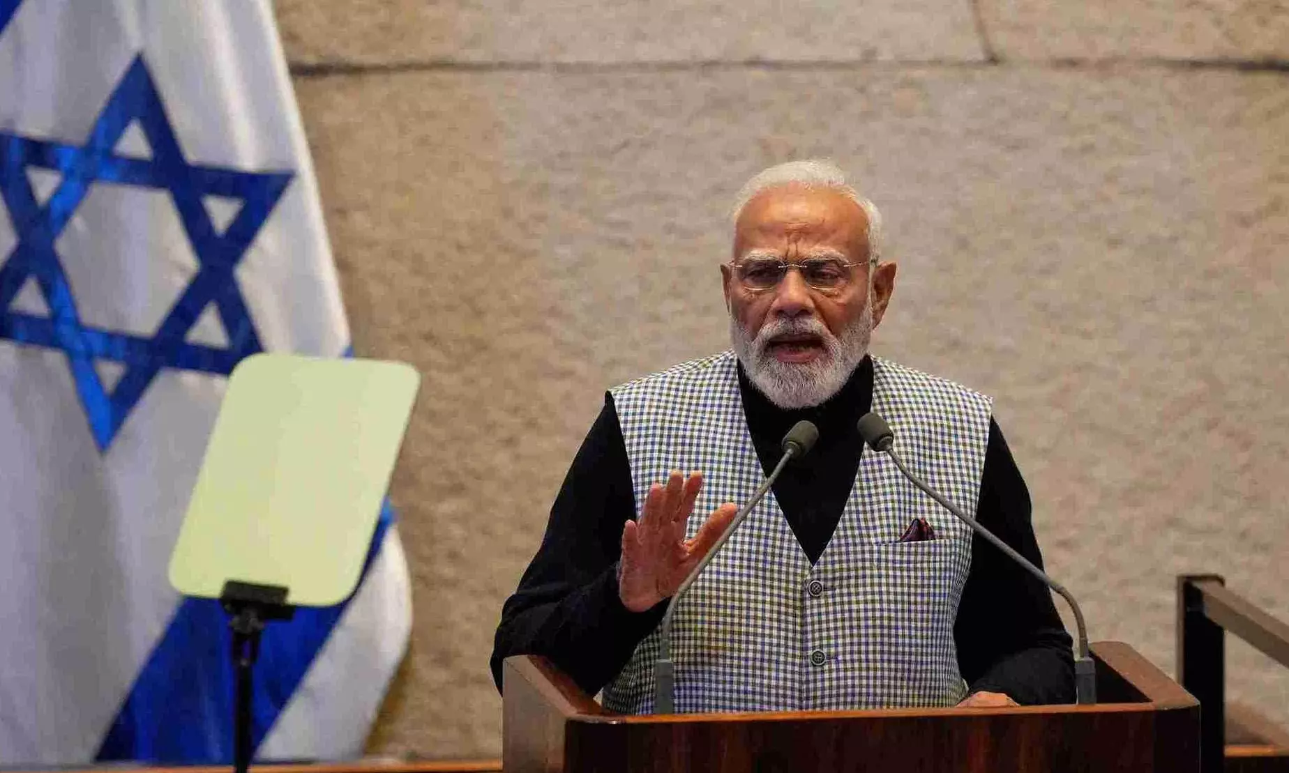 Modi at Knesset Modi at Knesset
