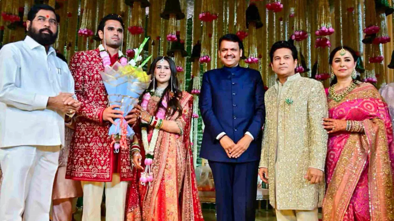 Arjun Tendulkar ties the knot with Saaniya Chandhok in grand ceremony