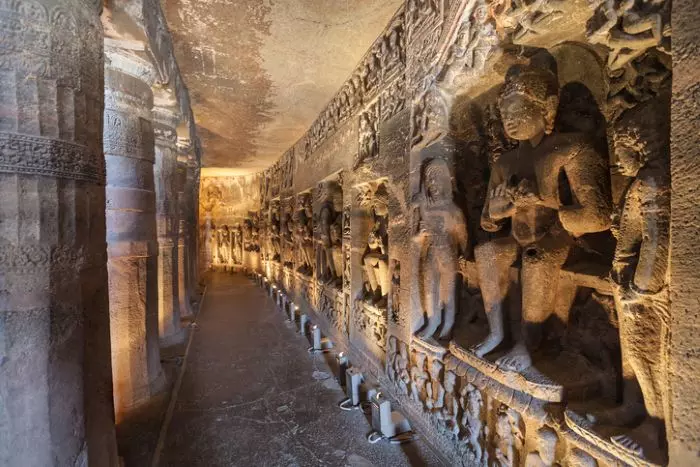 the Ajanta caves in Maharashtra, dating back from the 2nd century BCE to 6th century CE, elevated colour into acts of devotion. Here, pigments deepened in both palette and purpose. Photo: iStock