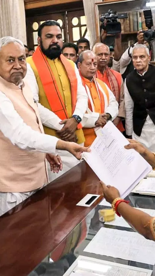 Bihar CM Nitish Kumar files Rajya Sabha election nomination papers