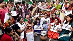 Protest against LPG price hike