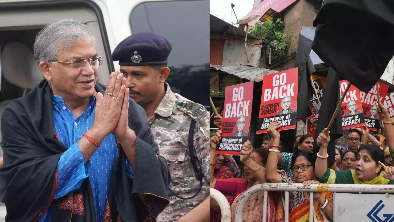 CEC Gyanesh Kumar faces ‘go back’ slogans, black flag protest during Kolkata visit