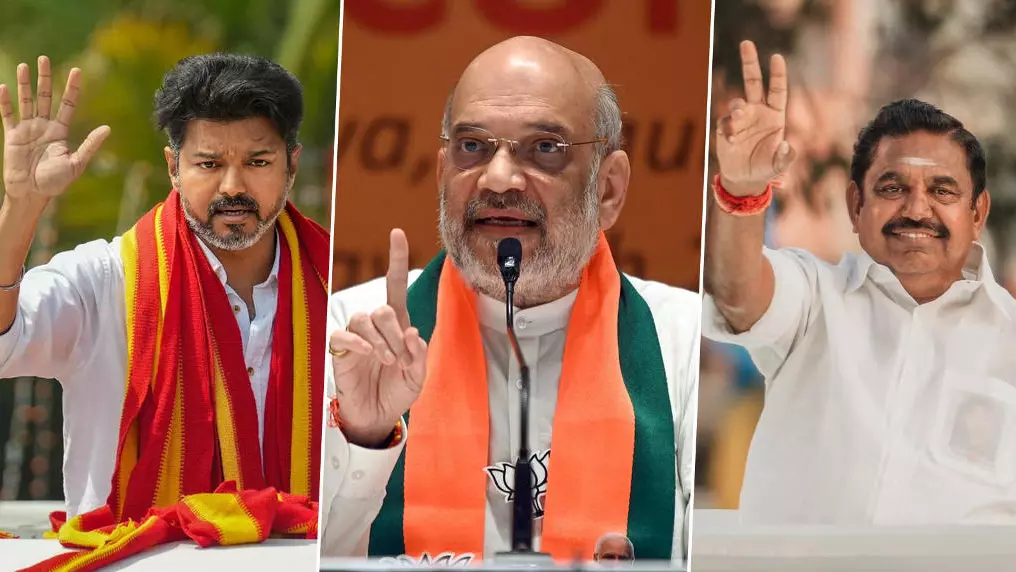 Actor Vijay, Amit Shah, Edappadi K Palaniswami
