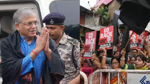 CEC Gyanesh Kumar faces ‘go back’ slogans, black flag protest during Kolkata visit CEC Gyanesh Kumar faces ‘go back’ slogans, black flag protest during Kolkata visit