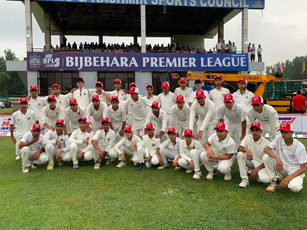 Players at a Bijbehara Premier League match. Photo: By special arrangement Players at a Bijbehara Premier League match. Photo: By special arrangement