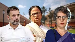 Rahul Gandhi, Mamata Banerjee and Priyanka Gandhi Vadra