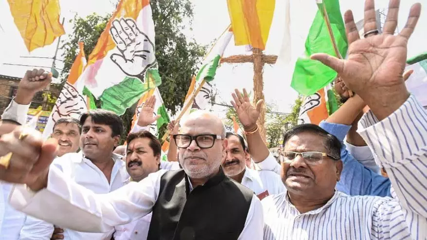 Congress protest in Patna