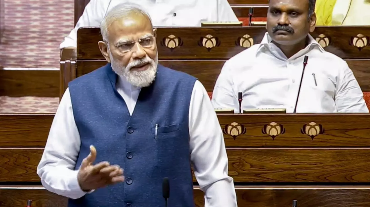 PM Modi in Rajya Sabha