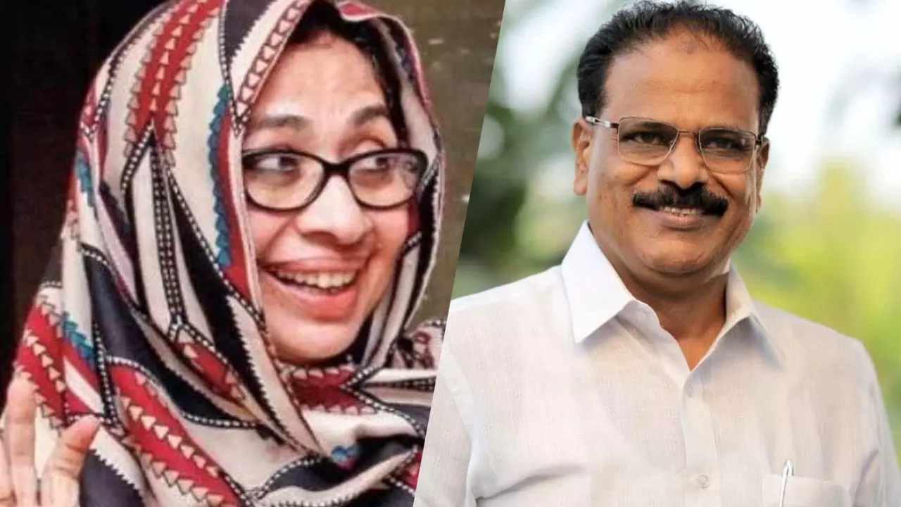 IUML leaders Noorbina Rasheed (Left) and Abdurrahiman Randathani