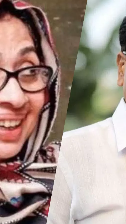 IUML leaders Noorbina Rasheed (Left) and Abdurrahiman Randathani