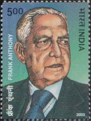 A stamp released by the Indian government in honour of educator Frank Anthony, a past president-in-chief of The All-India Anglo-Indian Association. Photo: Wikimedia Commons