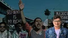 LGBTQIA+ activist Patroni Chidanananda Shastri speaking about concerns over the Transgender Persons Amendment Bill 2026