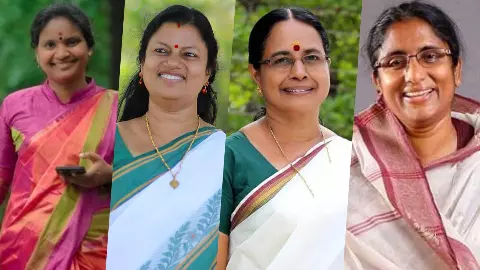 Ramya Haridas, Bindu Krishna, Aisha Potty and Shanimol Usman Ramya Haridas, Bindu Krishna, Aisha Potty and Shanimol Usman