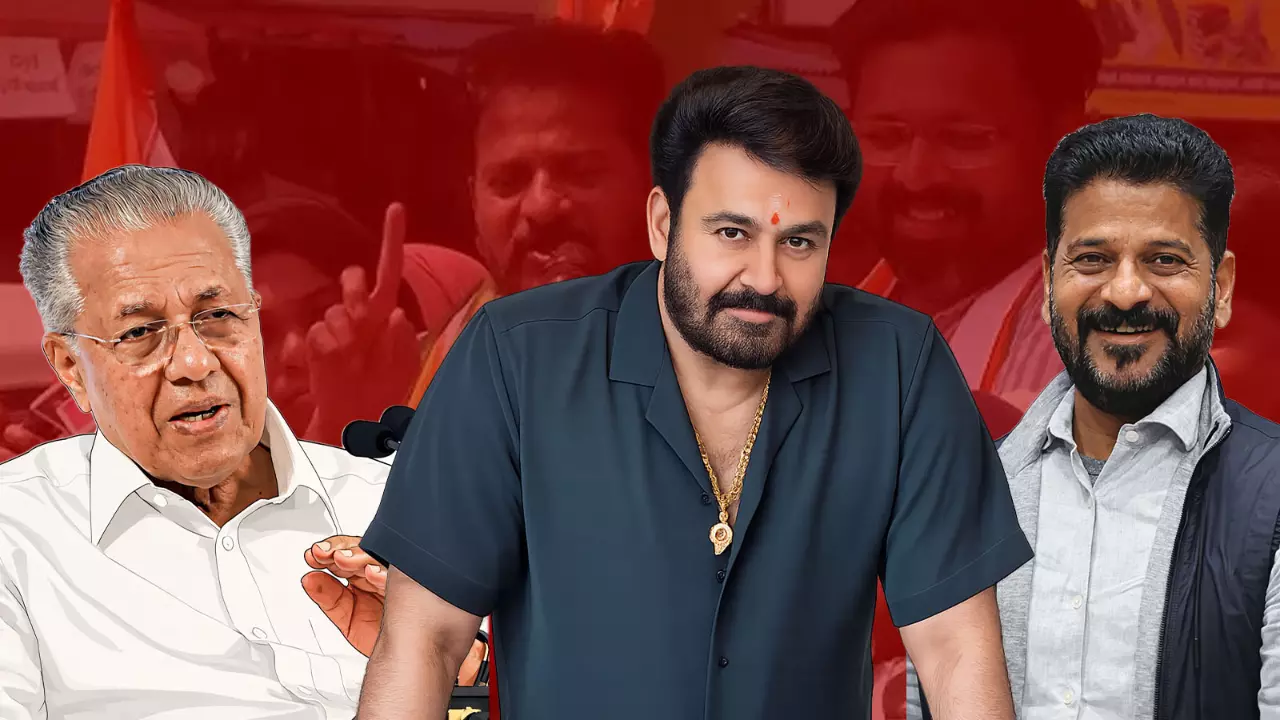 Pinarayi Vijayan Revanth Reddy Mohanlal