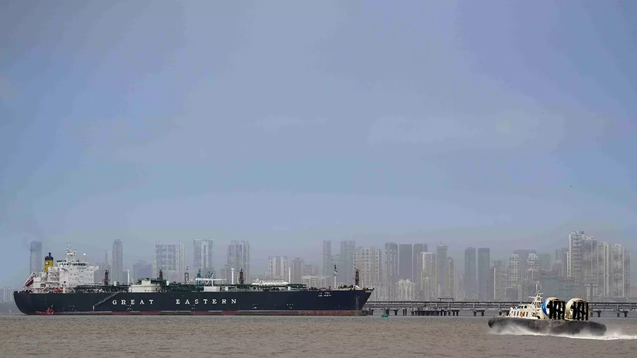 Indian tanker after clearing Strait of Hormuz