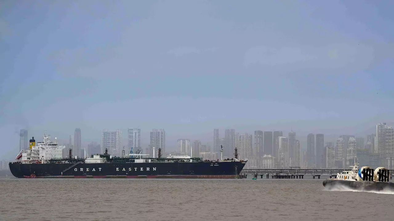 Indian tanker after clearing Strait of Hormuz