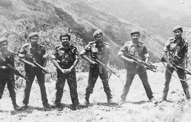 File photo of a group of LTTE leaders in the 1980s. Photo: Wikipedia
