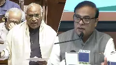 Congress president Mallikarjun Kharge and Assam Chief Minister Himanta Biswa Sarma