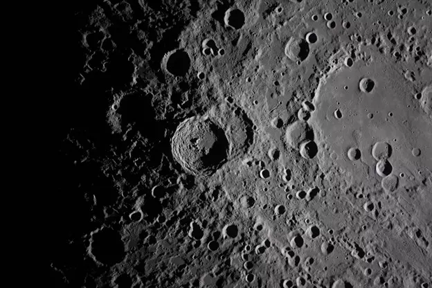 A close-up of the lunar surface. File photo