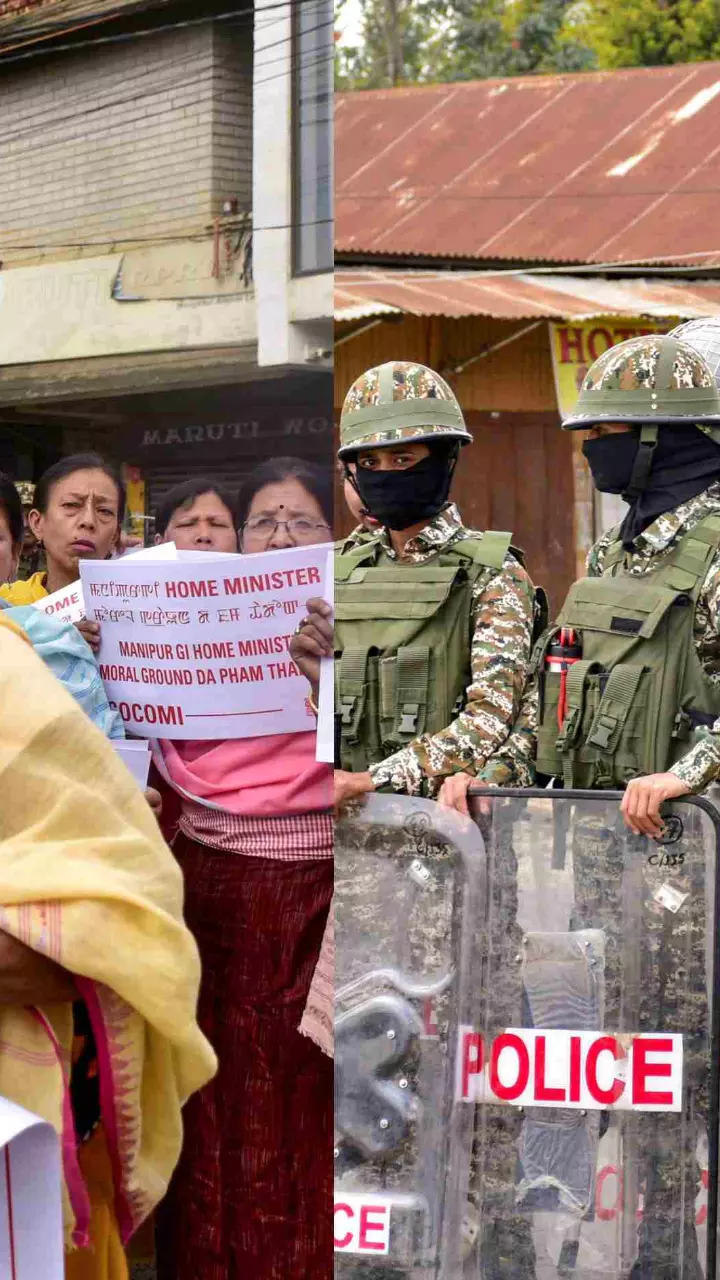 Protest in Manipur against bomb attack that killed two children
