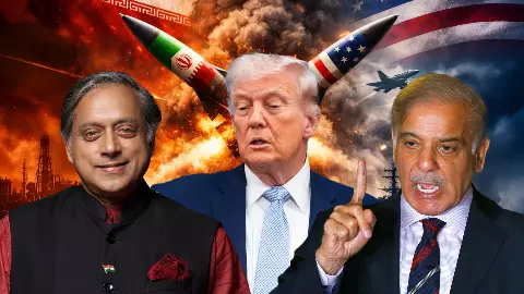 Congress MP Shashi Tharoor, US President Donald Trump and Pakistani PM Shehbaz Sharif Congress MP Shashi Tharoor, US President Donald Trump and Pakistani PM Shehbaz Sharif